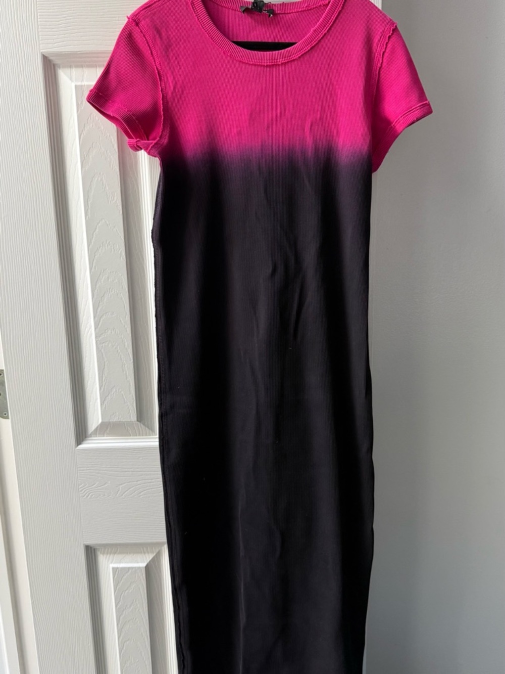 Marc Jacob’s Pink and Black Ombre Short Sleeve Maxi Dress-NWT